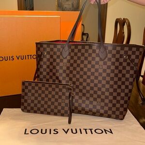 Louis Vuitton Neverfull GM with clutch